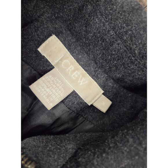 Vintage J. Crew Wool Jacket Mens Medium Full Zip Up Classic Pockets Black - Picture 2 of 5